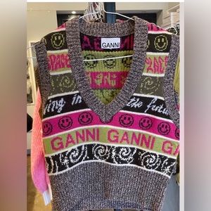 Ganni smiley Vest  Size XS